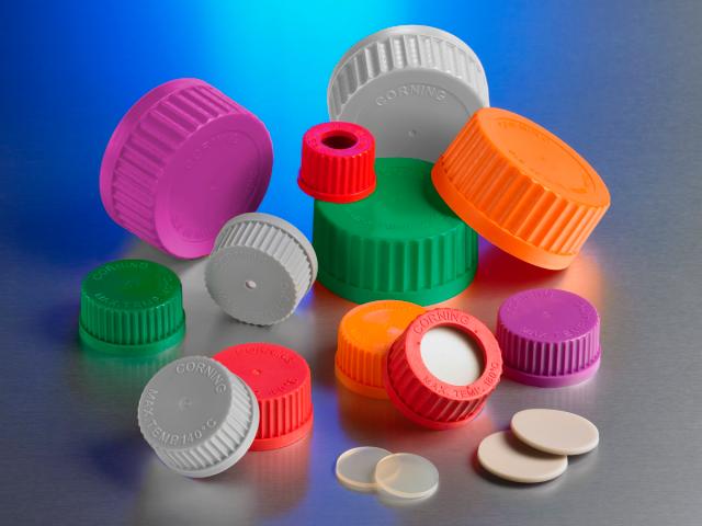 Corning Cap Gl25 Open Top Red Pbt High,
